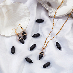  Faceted No Hole Natural Black Obsidian Healing Stones&nbsp;G-OC0003-60