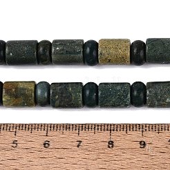 天然寿山翡翠ビーズ連売り  バレル＆ロンデル  8x10mm  穴：0.9~1.2mm  約50~52個/連  14.57~15.35インチ（37~39cm）  ロンデル：8x4.5~5mm&nbsp;G-Q616-09D