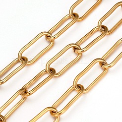 Ion Plating(IP) 304 Stainless Steel Paperclip Chains&nbsp;STAS-A048-05G