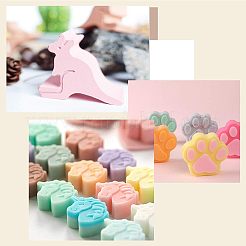 食品グレードのシリコンモールド  フォンダン型  DIYケーキデコレーション用  チョコレート  キャンディ  石鹸作り  ピンク  200x137.5x15.5mm / 145x125x14.5mm / 227x127x12.5mm / 182x183x19.5mm / 157.5x131.5x13.5mm  5個/セット&nbsp;DIY-OC0001-78