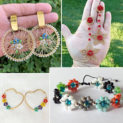 13 strands 13 styles Electroplate Glass Beads Strands&nbsp;EGLA-CD0001-08