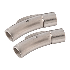 Tarnish Resistant Column 304 Stainless Steel Matte Bayonet Necklace Clasps&nbsp;STAS-I013-6mm-A