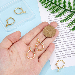5Pcs Brass Keychain Clasp Findings&nbsp;KK-HS0001-09