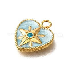 Ion Plating(IP) 304 Stainless Steel Enamel Pendants&nbsp;STAS-A104-07G