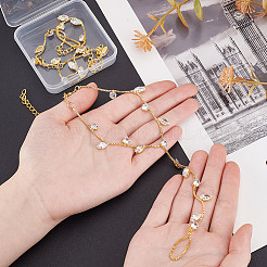 2Pcs Alloy Curb Chains Anklets&nbsp;AJEW-GA0007-85G
