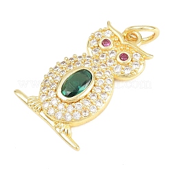 Brass Micro Pave Cubic Zirconia Pendants&nbsp;KK-F938-34G-03