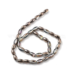 Electroplate Transparent Glass Beads Strands&nbsp;EGLA-M032-02A-FR
