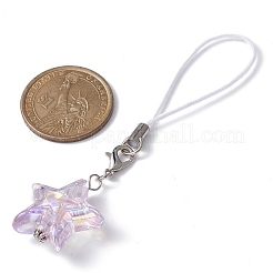 Transparent Acrylic Star Mobile Strap&nbsp;HJEW-JM01228