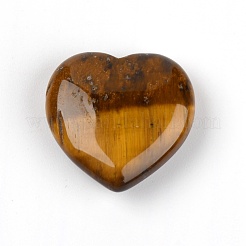 Natural Tiger Eye Heart Palm Stone&nbsp;G-WH0008-11