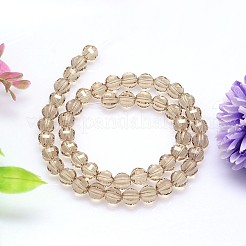 Faceted Round Imitation Austrian Crystal Bead Strands&nbsp;G-M182-6mm-29A