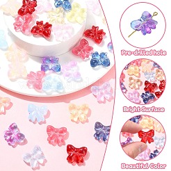 100Pcs 10 Colors Transparent Spray Paint Glass Beads&nbsp;GLAA-CJ0002-73