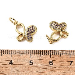 Brass Micro Pave Cubic Zirconia Pendants&nbsp;KK-Z114-06G