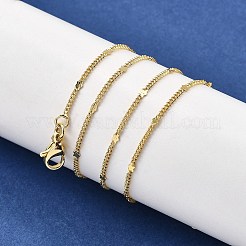 2mm 真鍮スターツイストチェーンネックレス  鉛フリー＆カドミウムフリー  長持ちメッキ  ラックめっき  18KGP本金メッキ  17.48インチ（44.4cm）&nbsp;NJEW-M108-36G