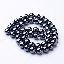 8MM Black AAA Grade Round Non-Magnetic Synthetic Hematite Beads Strands&nbsp;X-G-H1071-1
