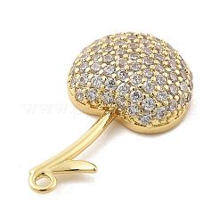 Brass Micro Pave Cubic Zirconia Pendants&nbsp;KK-L228-08G-01