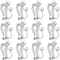 80Pcs 316 Stainless Steel Clip-on Earring Findings&nbsp;STAS-BBC0007-36