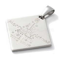 Christmas 304 Stainless Steel Pendants&nbsp;STAS-Z098-44P