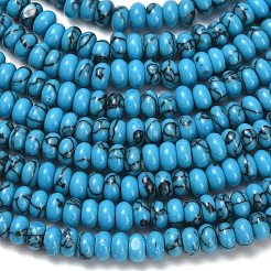 Synthetic Turquoise Beads Strands&nbsp;G-L635-A10-4x2mm-01