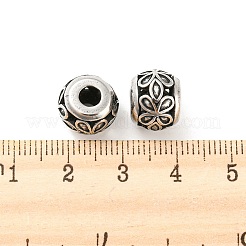 316サージカルステンレスビーズ  花  アンティークシルバー  11x9mm  穴：4mm&nbsp;STAS-Q304-24AS