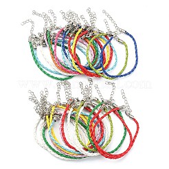 Trendy Braided Imitation Leather Bracelet Making&nbsp;BJEW-YW0001-09
