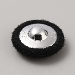 布ボタンでアイロンをかける  1穴  フラットラウンド  ブラック  23x9.5mm  穴：2x3mm&nbsp;BUTT-WH0029-28C