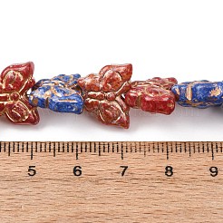 Painted Glass Beads Strands&nbsp;GLAA-B037-03