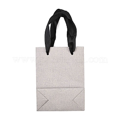 Paper Gift Tote Bags with Nylon Black Ribbon Handles&nbsp;ABAG-K004-01A