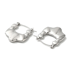 変色しない304ステンレススチール製厚手フープピアス（女性用）  ステンレス鋼色  22.5x20x3.5mm&nbsp;EJEW-Z026-28P