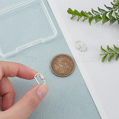 スターリングシルバーのラインストーン留め金2個925個  オーバル  銀  14.5x8.5x1.2mm  2pc&nbsp;FIND-PH0022-30B