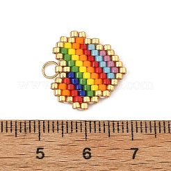 Glass MIYUKI Seed Beaded Pendants&nbsp;PALLOY-MZ01408