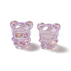 UV Plating Rainbow Iridescent Acrylic Beads&nbsp;PACR-M002-01D
