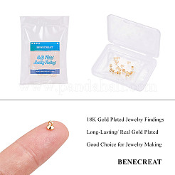 真鍮製ペンダントベイル  長持ちメッキ  18KGP本金メッキ  4x3.5mm  穴：2mm  20個/セット&nbsp;KK-BC0003-85G