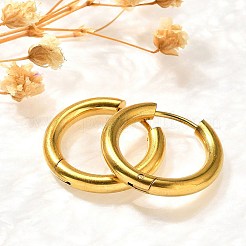 304 Stainless Steel Hoop Earrings for Women&nbsp;EJEW-M068-15A-G
