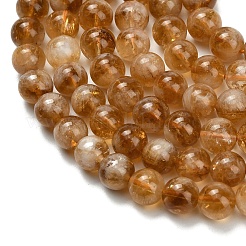 Heated Natural Citrine Beads Strands&nbsp;G-L642-B17-8mm