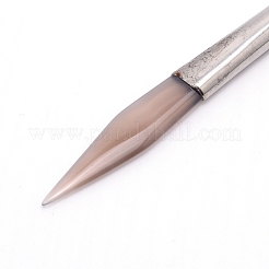 天然瑪瑙バニッシャーナイフ  クラフト研磨工具  金銀研磨用工具  プラチナ  140~160x9.5~13.5x4.5~9.5mm&nbsp;TOOL-WH0121-96