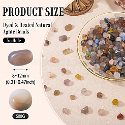 250G Dyed & Heated Natural Agate Beads&nbsp;G-TA0002-73F