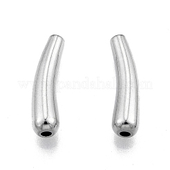変色しない304ステンレススチールビーズ  チューブ  ステンレス鋼色  19.5x5x5mm  穴：1.6mm＆1.8mm&nbsp;STAS-N099-34