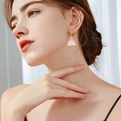 乳がん啓発リボン 亜鉛合金エナメルペンダント 18個 9スタイル  ゴールドカラー  混合図形  17~30x18~29x1.5mm  穴：1~1.8mm  2個/スタイル&nbsp;ENAM-FS0004-45