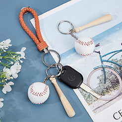 Imitation Leather Keychain&nbsp;KEYC-WH0017-17