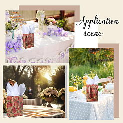 8Pcs 2 Styles Rotro Rose Flower Print Paper Packaging Tote Bags&nbsp;ABAG-BBC0001-32