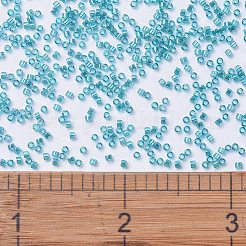 MIYUKIデリカビーズ  シリンダー  日本製シードビーズ  11/0  （db1248)透明カリブ海のティールab  1.3x1.6mm  穴：0.8mm  約20000個/袋  100 G /袋&nbsp;SEED-J020-DB1248