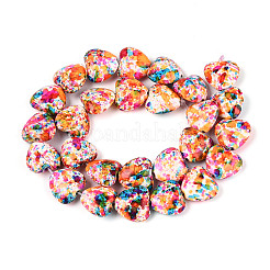 Spray Painted Synthetic Turquoise Beads Strands&nbsp;G-N352-28A-03