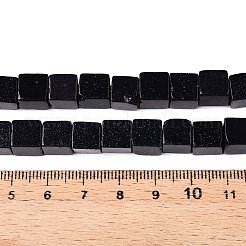 Synthetic Blue Goldstone Beads Strands&nbsp;G-T139-8x8-18B