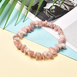 ナチュラルピンクオパールチップビーズストレッチブレスレット  内径：2インチ（5cm）&nbsp;BJEW-JB06618