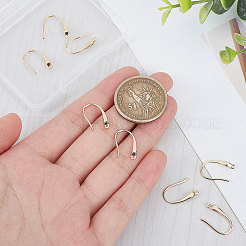 10Pcs Brass Micro Pave Clear Cubic Zirconia Earring Hooks&nbsp;KK-BBC0003-37