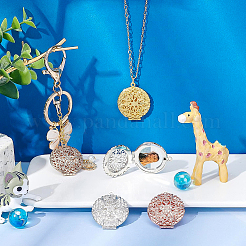 10Pcs 5 Colors Brass Diffuser Locket Pendants&nbsp;KK-BC0008-30