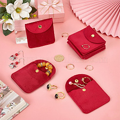 12Pcs Velvet Jewelry Storage Bags with Snap Button for Earrings Rings Bracelets&nbsp;ABAG-UN0001-17B