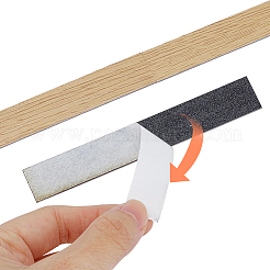 ミニPVCフロアステッカー100枚  ドールハウス家具アクセサリー  長方形  砂茶色  100x15x1.5mm&nbsp;DIY-GO0003-39
