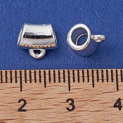 合金チューブベイル  長持ちメッキ  ループベイル  チューブ  銀  8x8.5x5.5mm  穴：0.8mm  内径：4mm&nbsp;FIND-B029-32S