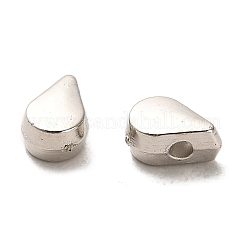 CCBプラスチックビーズ  ティアドロップ  プラチナ  6x4x2.8mm  穴：1.4mm&nbsp;CCB-A001-10P